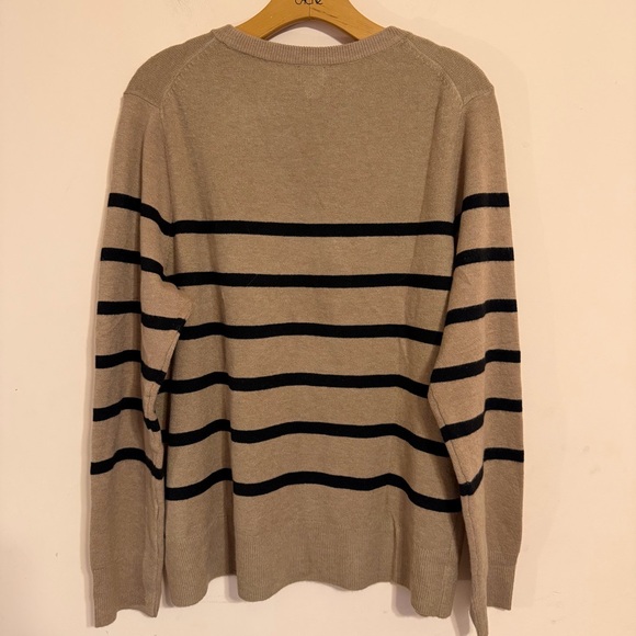 Tan Striped Sweater - Picture 2 of 4
